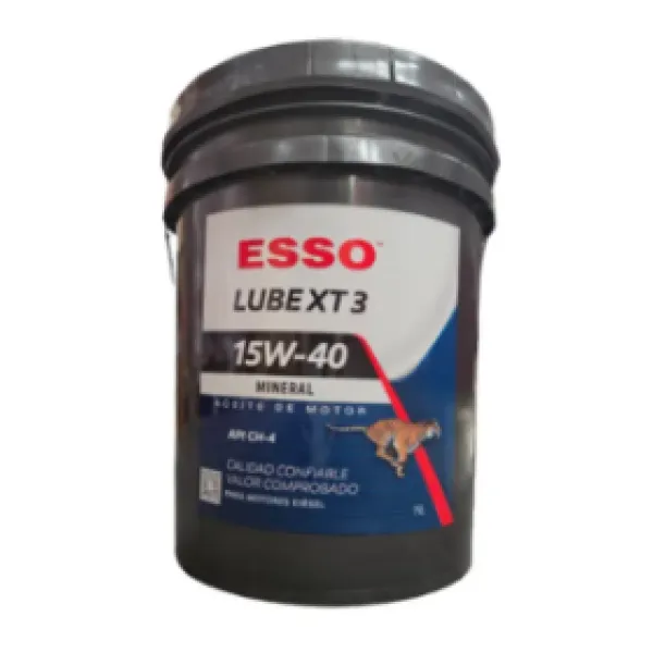 BALDE ACEITE ESSO LUBE XT3 15W 40 API CH-4 MINERAL 19 LITROS - Mobil Esso